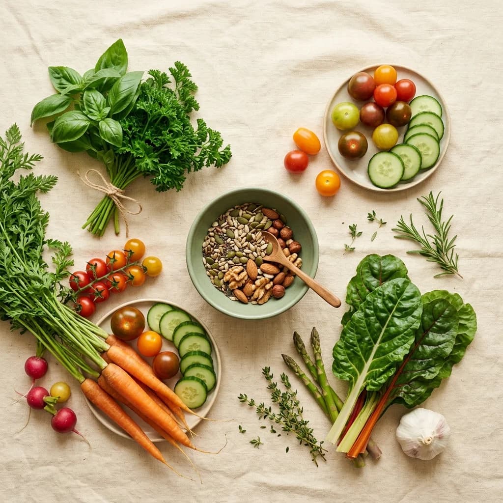 Frische natürliche Lebensmittel — Bereich Ernährung